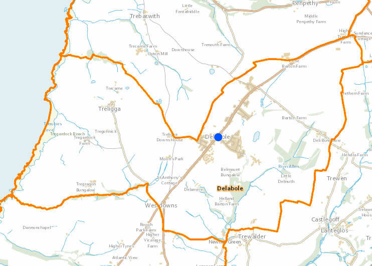 Delabole Parish Map
