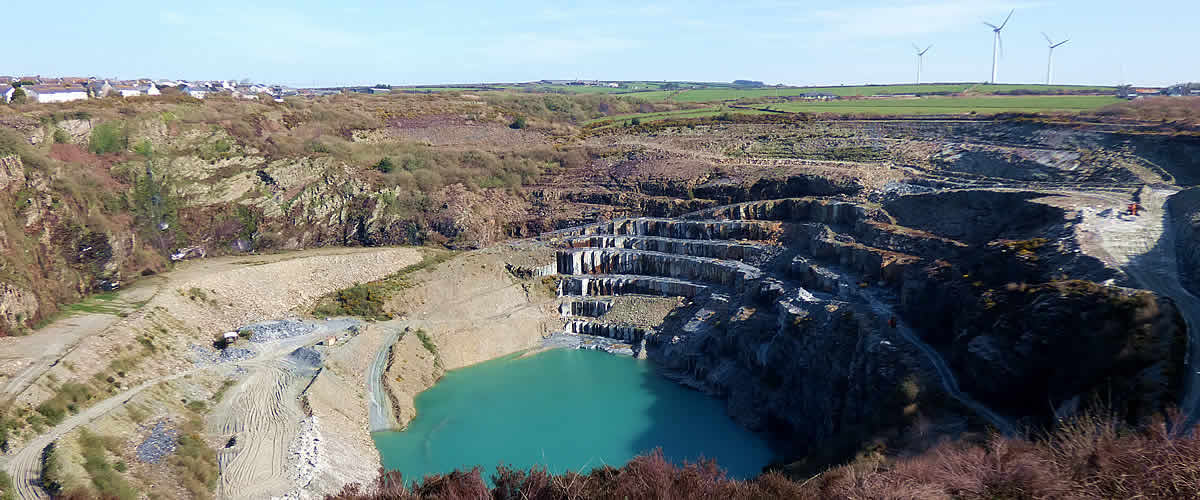 Views over Delabole Slate Quarry