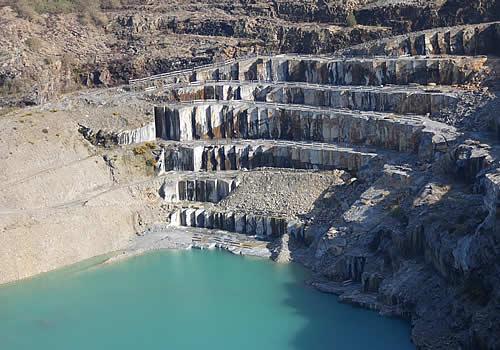 Views over Delabole Slate Quarry